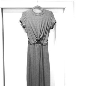 Peek a book black/white striped knit midi